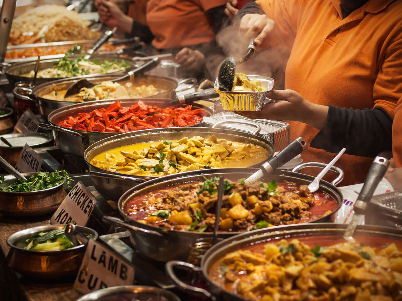 Indisches Buffet für Catering und Feiern